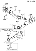 Page H Diagram and Parts List for AS00 Kawasaki Engine