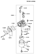 Page B Diagram and Parts List for AS00 Kawasaki Engine