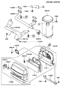 Page A Diagram and Parts List for AS14 Kawasaki Engine
