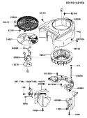 Part Location Diagram of 49089-7043 Kawasaki Shroud-Engine