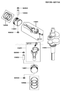 Page J Diagram and Parts List for  Kawasaki Engine