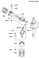 Page J Diagram and Parts List for  Kawasaki Engine