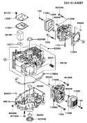 Page E Diagram and Parts List for DS38 Kawasaki Engine