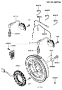 Part Location Diagram of 21193-7030 Kawasaki Flywheel-Assy