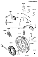 Page F Diagram and Parts List for DS08 Kawasaki Engine