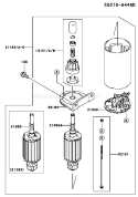 Page K Diagram and Parts List for ES29 Kawasaki Engine