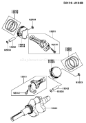 Page K Diagram and Parts List for BS08 Kawasaki Engine