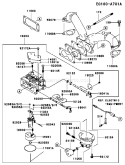 Page B Diagram and Parts List for AW00 Kawasaki Engine