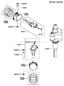 Page J Diagram and Parts List for AS21 Kawasaki Engine