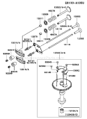 Page M Diagram and Parts List for  Kawasaki Engine