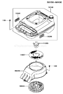 Page E Diagram and Parts List for  Kawasaki Engine