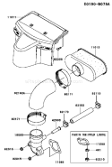 Page A Diagram and Parts List for AS04 Kawasaki