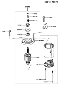 Part Location Diagram of 16146-7027 Kawasaki Cover-Assembly