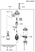Page K Diagram and Parts List for AS04 Kawasaki Engine
