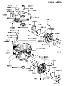 Part Location Diagram of 49120-7125 Kawasaki Crankcase-Comp