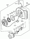 Part Location Diagram of 49088-2076-9H Kawasaki Starter-Recoil