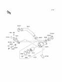 Air Cleaner-Belt Converter Diagram and Parts List for  Kawasaki 
