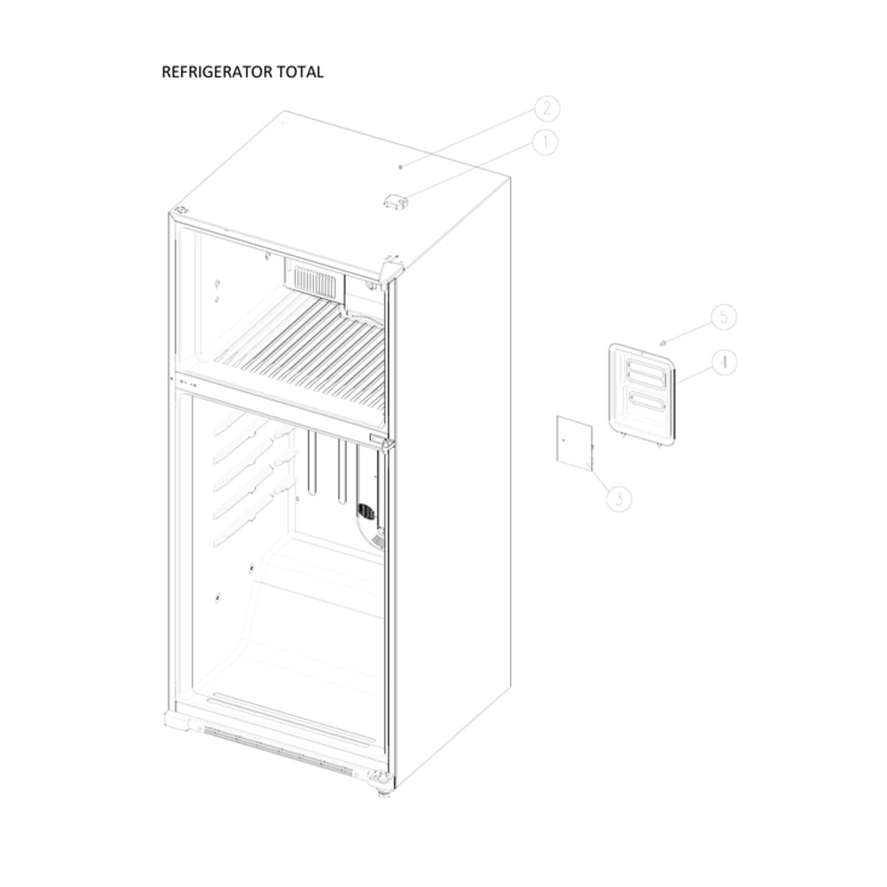 Refrigerator Total Parts Diagram and Parts List for 11170715911  Kenmore Refrigerator