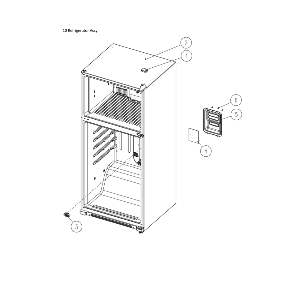 Refrigerator Assy Diagram and Parts List for 11161211615  Kenmore Refrigerator