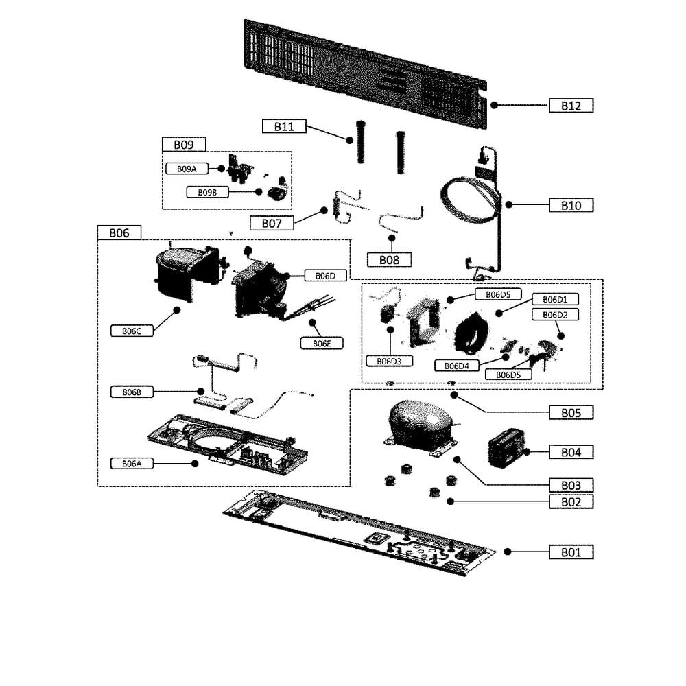 Machine Room Diagram and Parts List for 11172692911  Kenmore Refrigerator