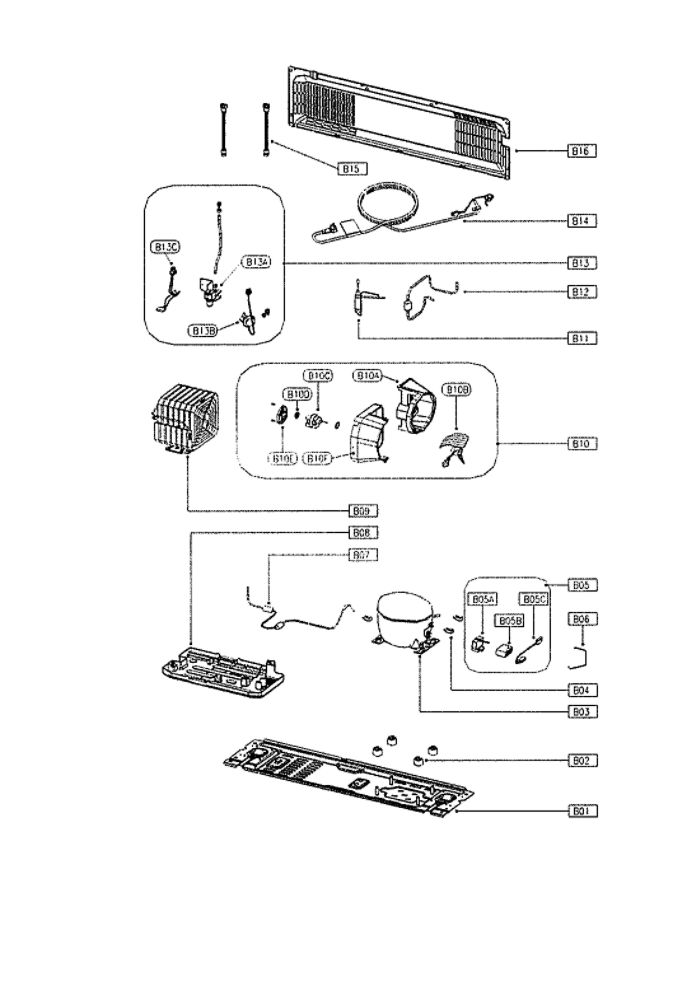 Machine Room Diagram and Parts List for 11173027711  Kenmore Refrigerator