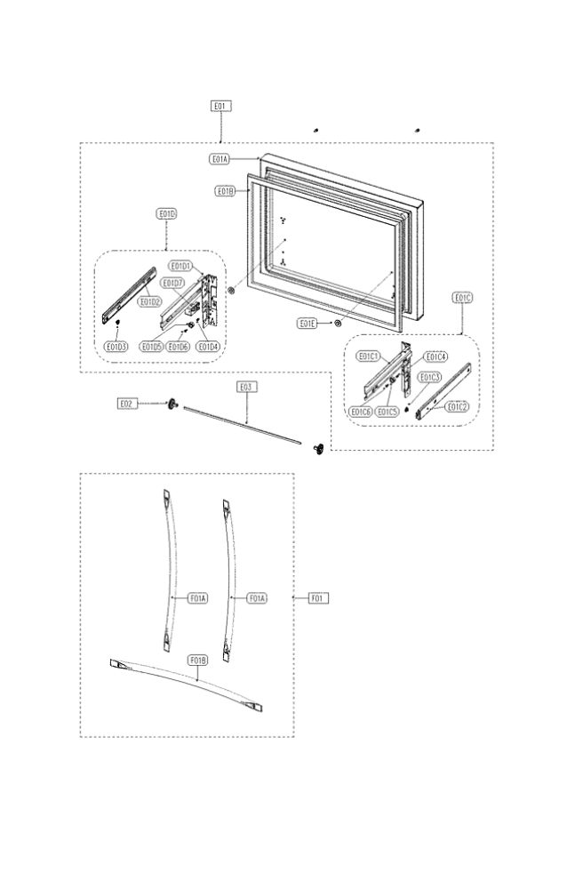 Freezer Door And Handles Diagram and Parts List for 11173029713  Kenmore Refrigerator