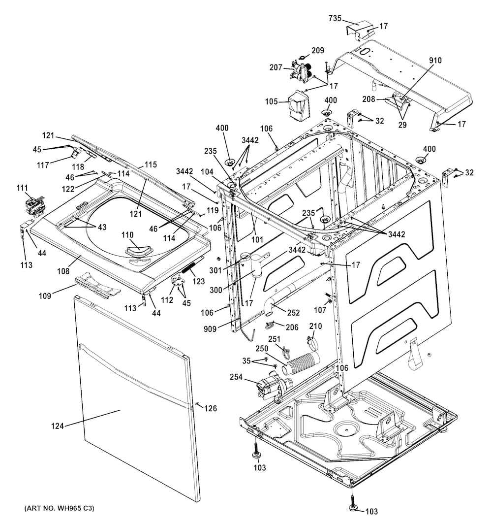Cabinet 5 Diagram and Parts List for 2661532210  Kenmore Washer Dryer Combo