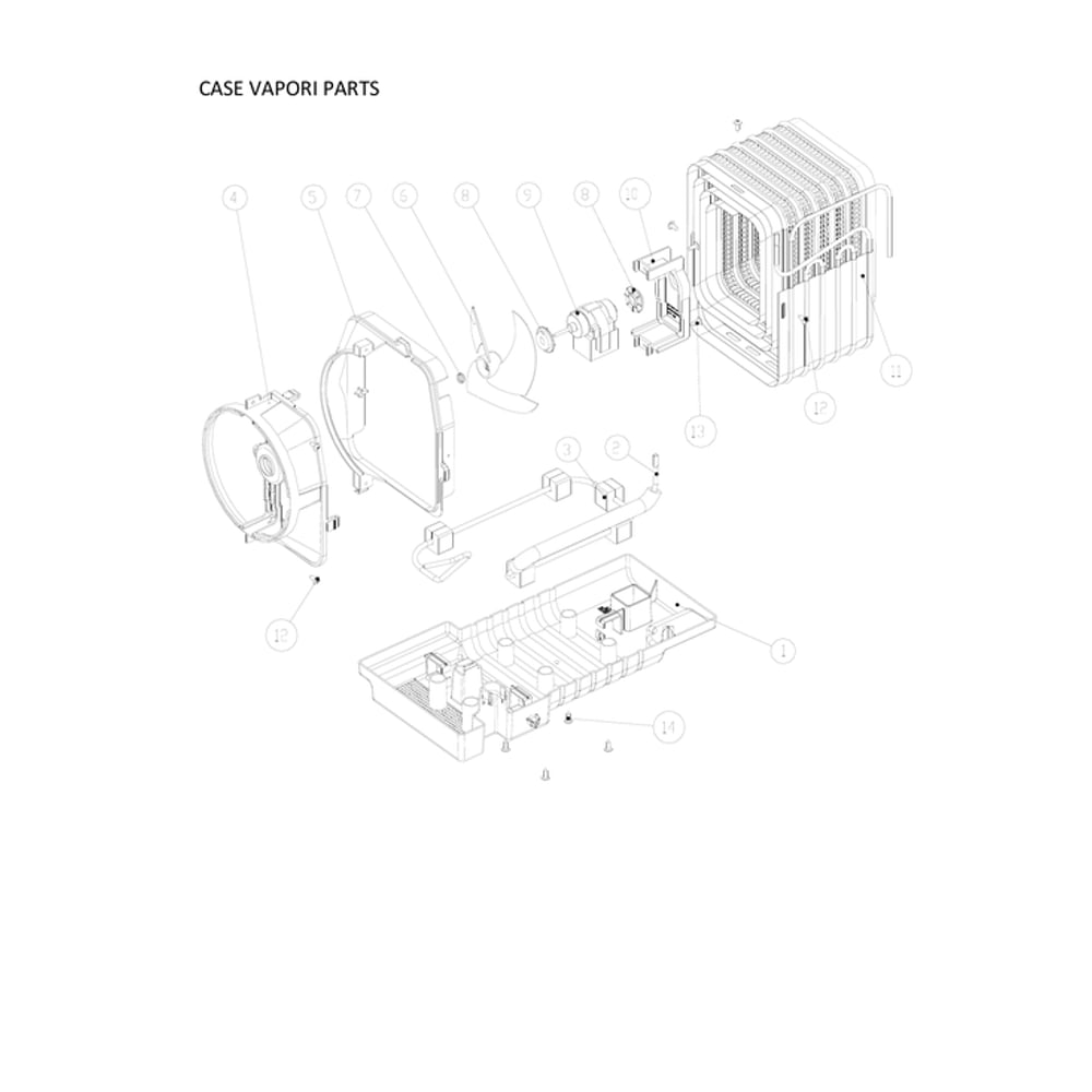 Case Vapori Parts Diagram and Parts List for 11170715911  Kenmore Refrigerator