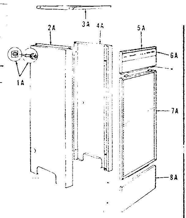 Jacket Extension Diagram and Parts List for 22971371  Kenmore Water Heater