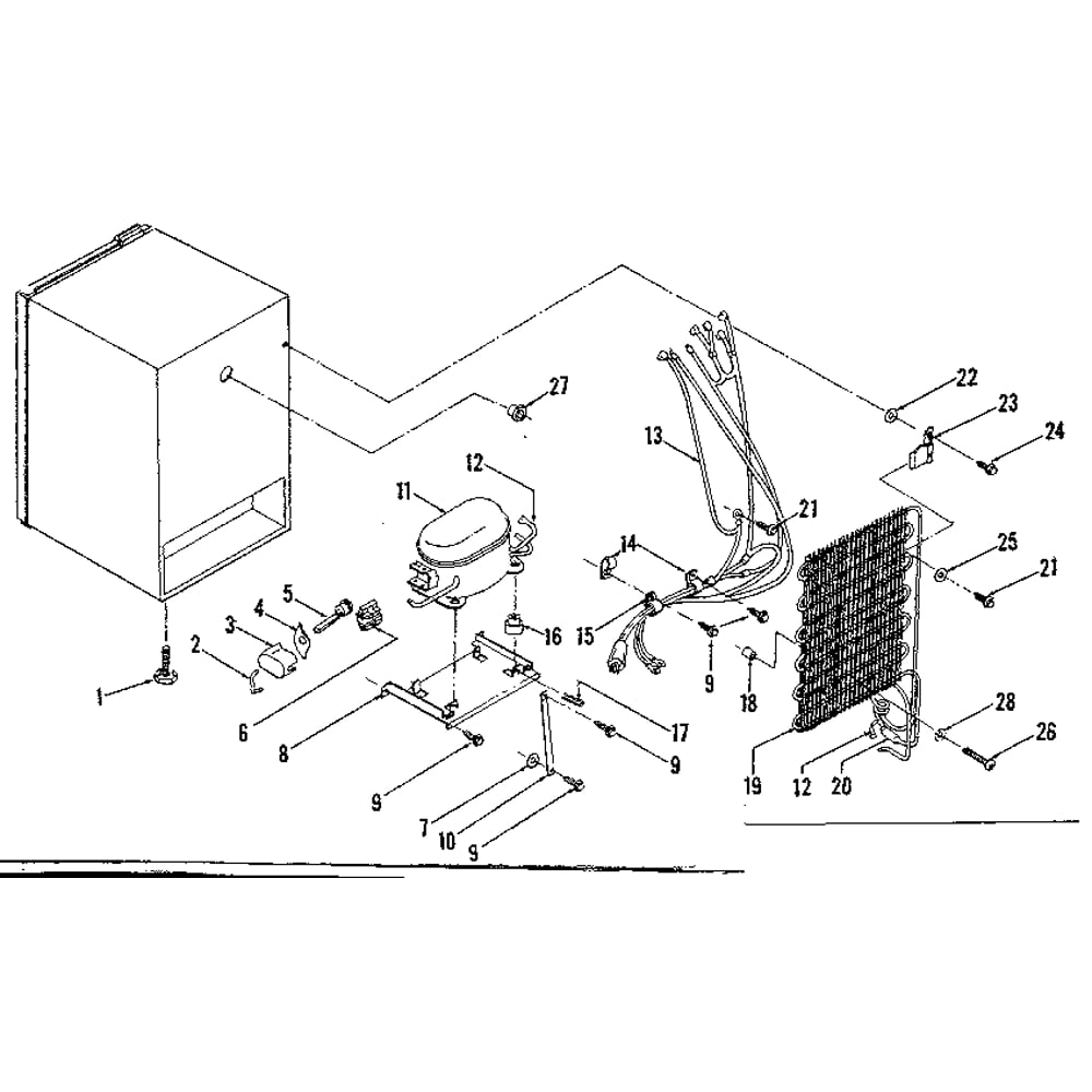 Unit Parts Diagram and Parts List for 21873750  Kenmore Refrigerator