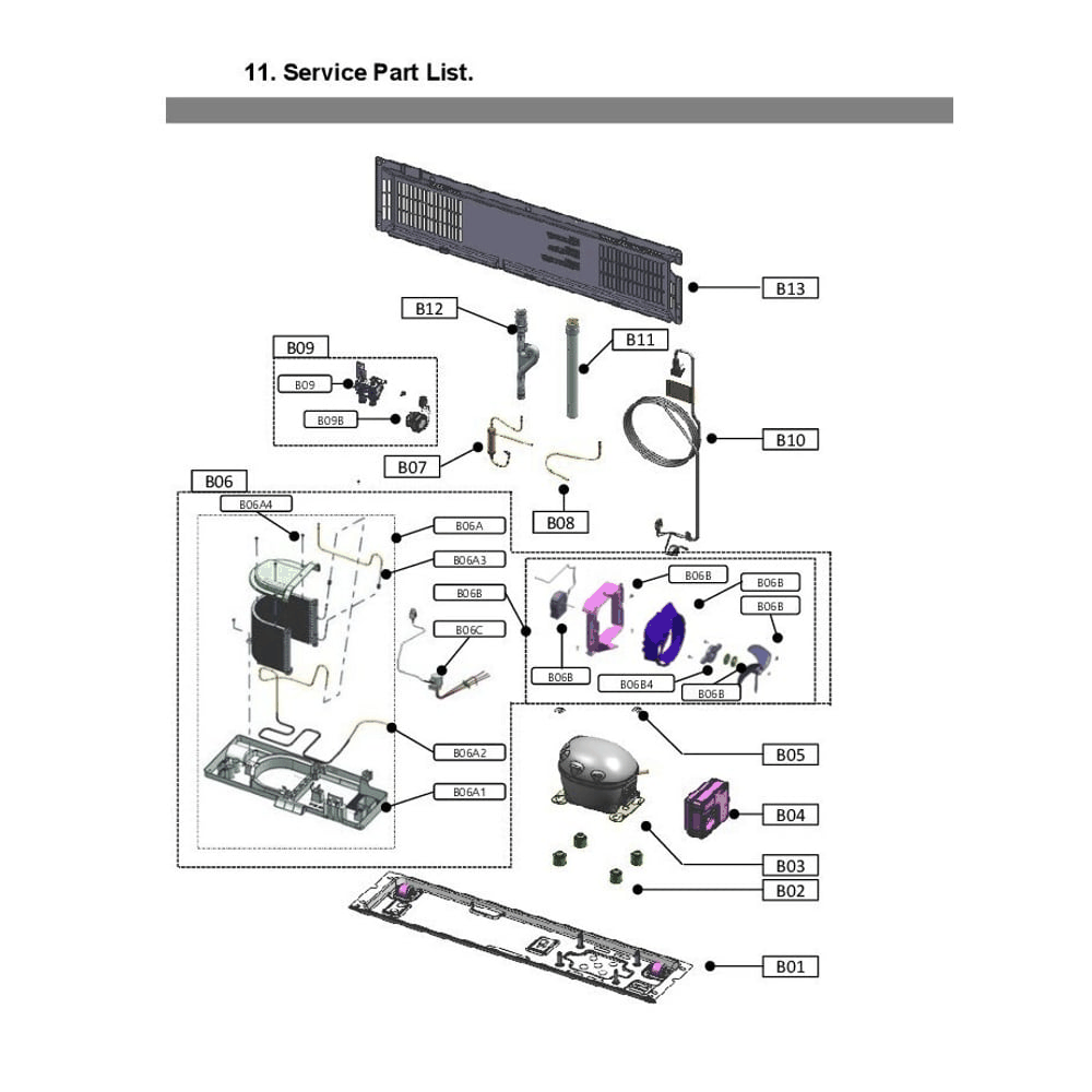 Pldm 3 Diagram and Parts List for 11172795120  Kenmore Refrigerator