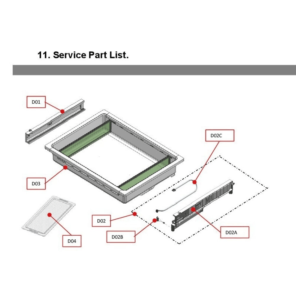 Pldm 4 Diagram and Parts List for 11172795120  Kenmore Refrigerator