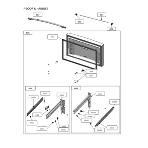 Freezer Door & Handles Diagram and Parts List for 11173315120  Kenmore Refrigerator