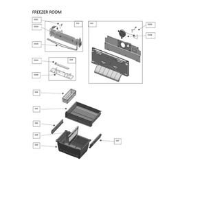 Freezer Room Diagram and Parts List for 11172697120  Kenmore Refrigerator