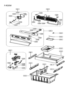 Freezer Room Diagram and Parts List for 11173029120  Kenmore Refrigerator
