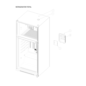 Refrigerator Total Parts Diagram and Parts List for 11170715911  Kenmore Refrigerator