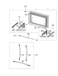 Freezer Door And Handles Diagram and Parts List for 11173027711  Kenmore Refrigerator