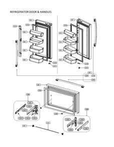 Refrigerator Door And Handles Diagram and Parts List for 11173025020  Kenmore Refrigerator