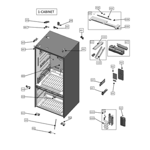 Cabinet Diagram and Parts List for 11173315120  Kenmore Refrigerator