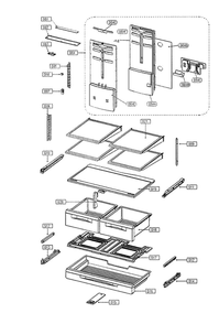 Refrigerator Section Diagram and Parts List for 11173027711  Kenmore Refrigerator