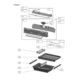Freezer Room Diagram and Parts List for 11173315120  Kenmore Refrigerator