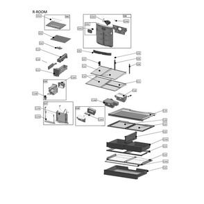 Refrigerator Room Diagram and Parts List for 11173315120  Kenmore Refrigerator