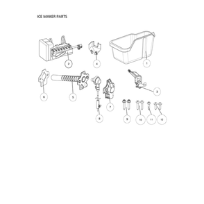 Ice Maker Parts Diagram and Parts List for 11170715911  Kenmore Refrigerator