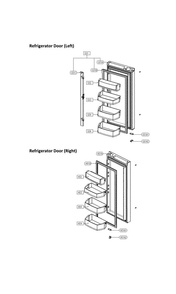 Refrigerator Door Diagram and Parts List for 11173029713  Kenmore Refrigerator