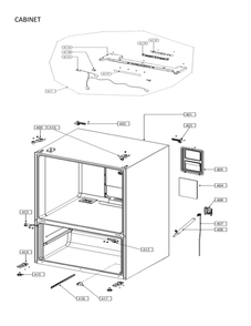 Cabinet Diagram and Parts List for 11173025120  Kenmore Refrigerator