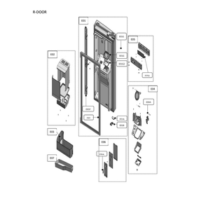 Refrigerator Door Diagram and Parts List for 11173315120  Kenmore Refrigerator