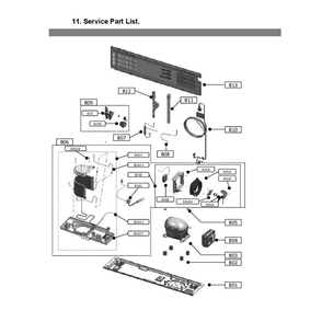 Pldm 3 Diagram and Parts List for 11172795120  Kenmore Refrigerator