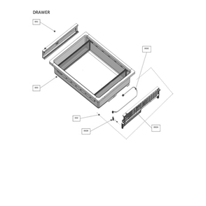 Drawer Diagram and Parts List for 11172697120  Kenmore Refrigerator