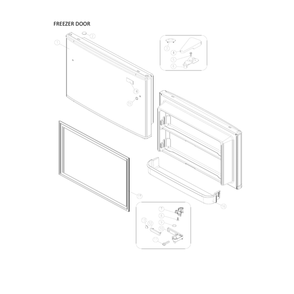 Freezer Door Parts Diagram and Parts List for 11170715911  Kenmore Refrigerator