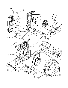 Bulkhead parts Diagram and Parts List for  Kenmore Dryer